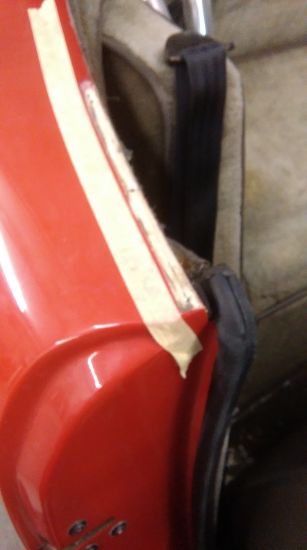 Mask off and clean up the deck edge to remove build up of old glue
