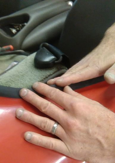 Hold in place for a few seconds until the glue sets